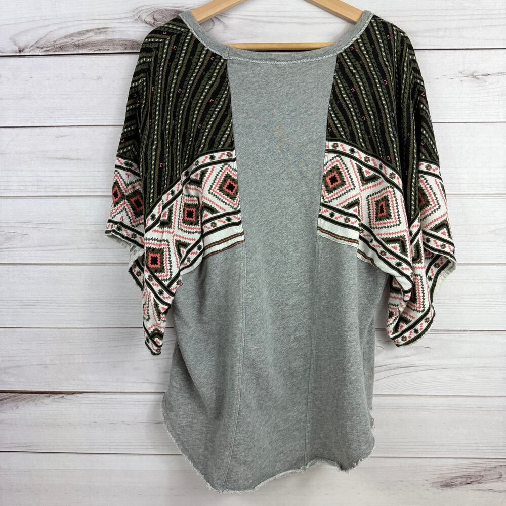 Free People Oversized Fleece Drop Tail Party‎ Casual Top Shirt Blouse Sz S - Picture 4 of 6